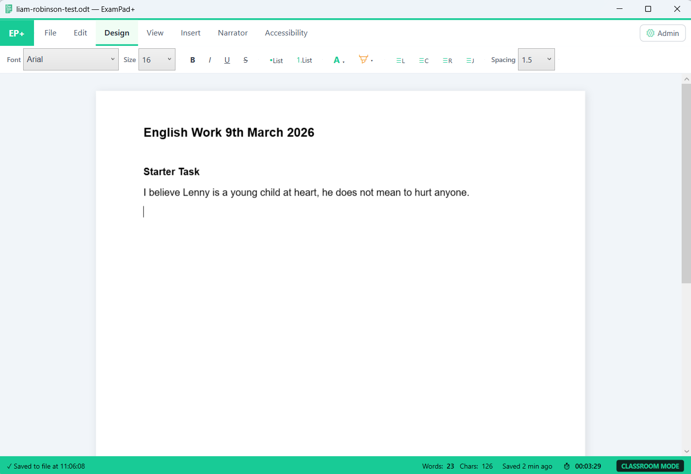 ExamPad+ Formatting Toolbar